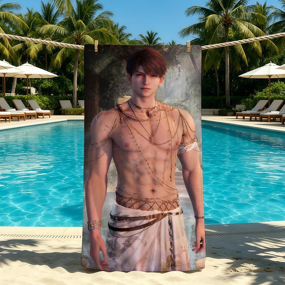 Lingering Lust Love And Deepspace Towel For Outdoor Camping Beach Towel Super Absorbent Quick-Drying Summer Towel