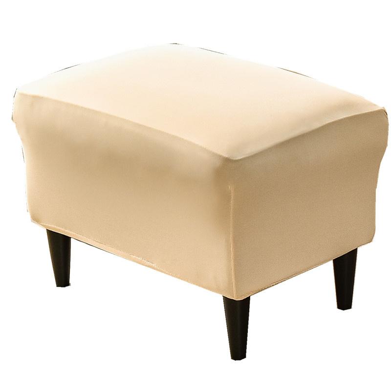 Ensfarget ottomansk trekk Spandex rektangel avføringstrekk Alt inkludert fotskammel Møbelbeskytter Sofa Fotstøtte Slipcovers