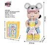 46cm Kawaii Gewelddadige Beer Half Anatomie Beer Fluid Art Beer Bouwstenen Baksteen Figuur Model Mini Stenen Speelgoed voor Verjaardagscadeau