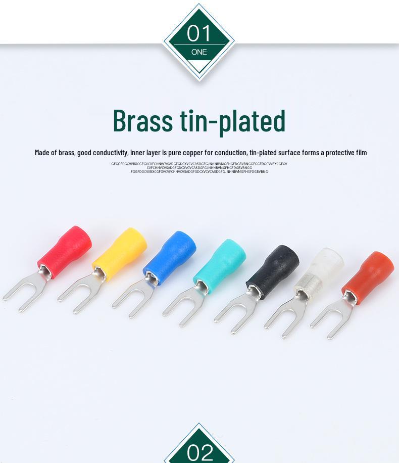 SV1.25 2 3.5-5.5U Y-Fork Pre-insulated Copper Terminal Lug