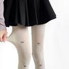 Grey Diamond Bow Embroidery Slimming Tights for Women