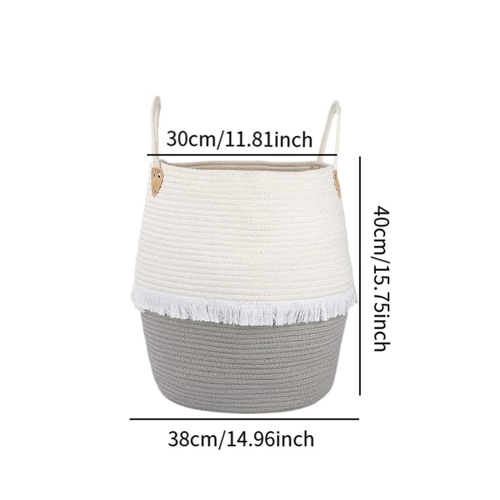 Laundry Basket Baby Toy Hamper Laundry Hamper Blanket Basket Woven Storage Basket for Living Room Bathroom Dorm Clothes Bedroom