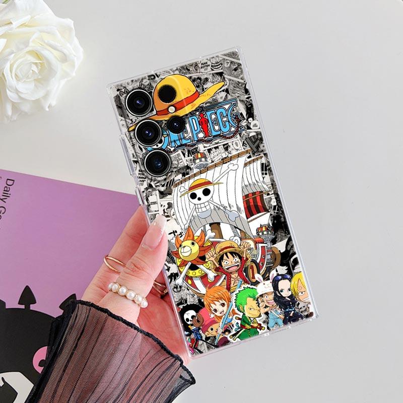 Comics One Pieces Anime S26 Ultra Case Coque For Samsung Galaxy S25 S26 S24 S23 Ultra S22 S20 Plus S21 FE A57 Clear Phone Cover