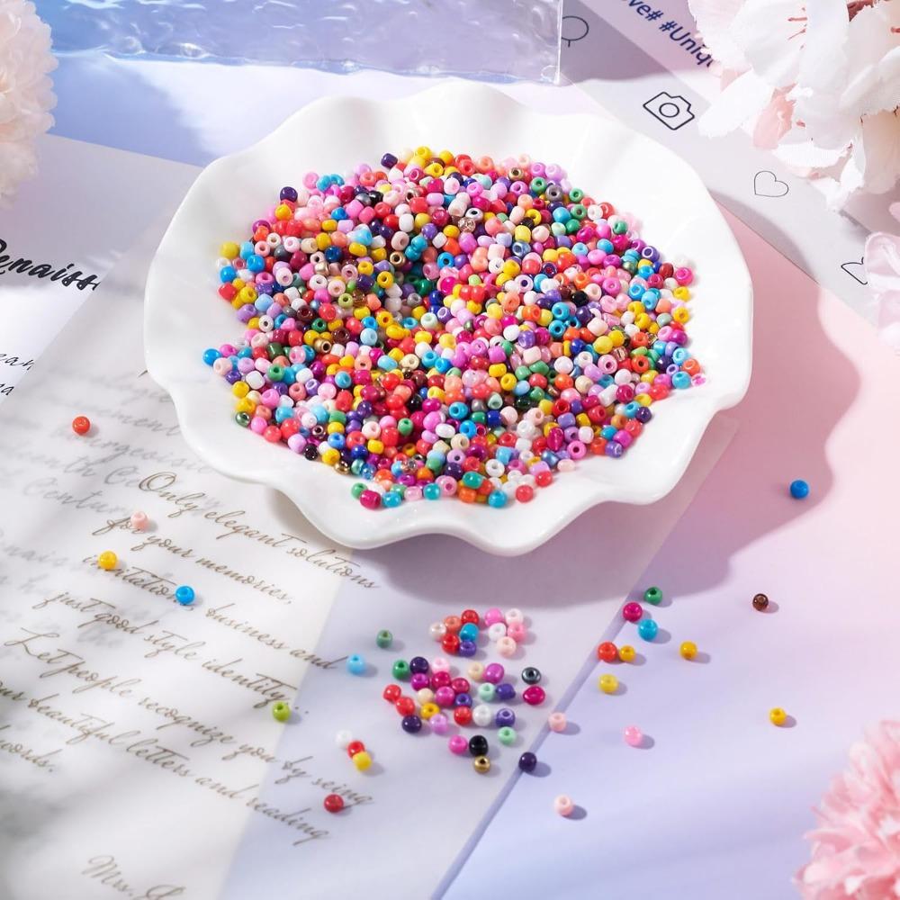 20/40/60 g Acryl-Rocailles-Perlen, Regenbogen-Pony-Intervallperlen, Mini-Armbandperlen, gemischte Farben, Halskette, Telefongurt, Ohrringe, Schmuckherstellung