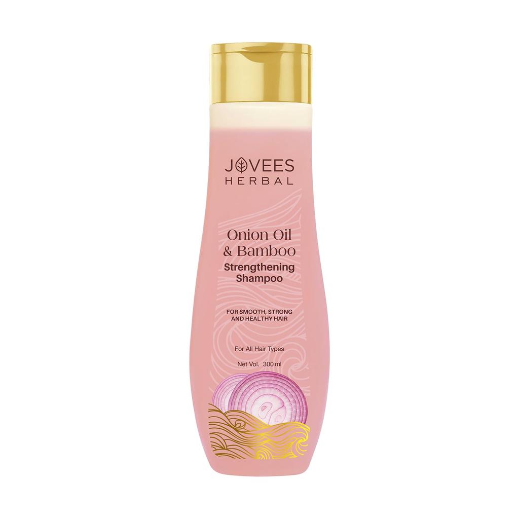 Jovees Herbal Red Onion Oil And Bamboo Strengthening Shampoo For Strong Smooth Healthy Hair 300ML