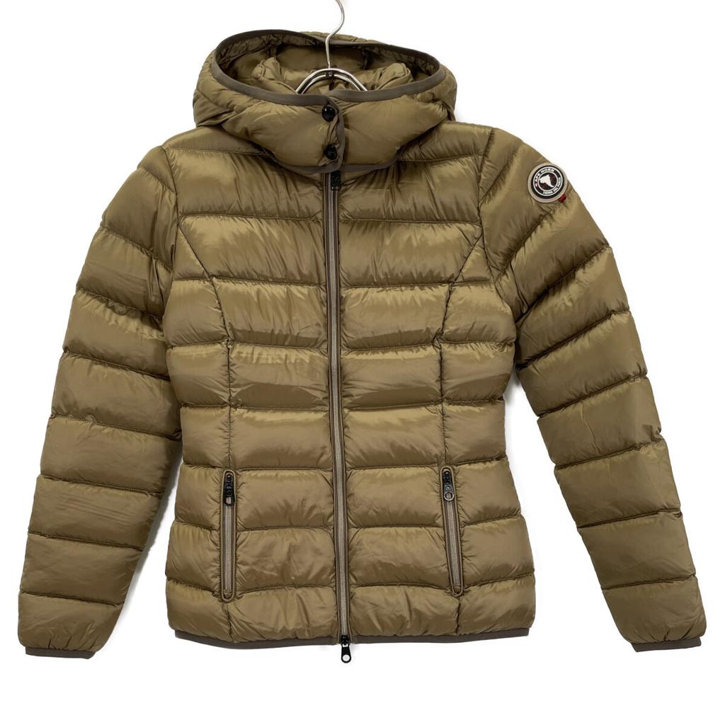 CAPE HORN 12550 STELLA/Stella Złotobrązowa Nylonowa Krótka Kurtka Puchowa z Kapturem Kurtka 40 ZłotobrązowaUżywana