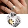 Fashionable Smile Face Star Opening Ring with Adjustable Fit Fashion Statement Ring Stylish Finger Accessories