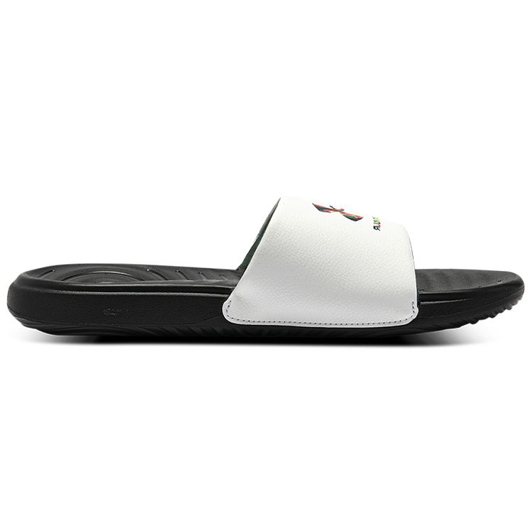 Under Armour Ansa Comfortable Versatile Slide Sandals Men Footwear Black White 3024435-001