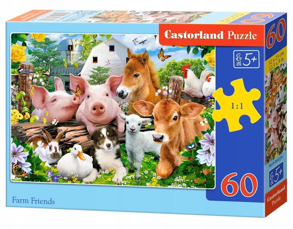 Puzzle 60 Pieces B-066209 Farm Friends