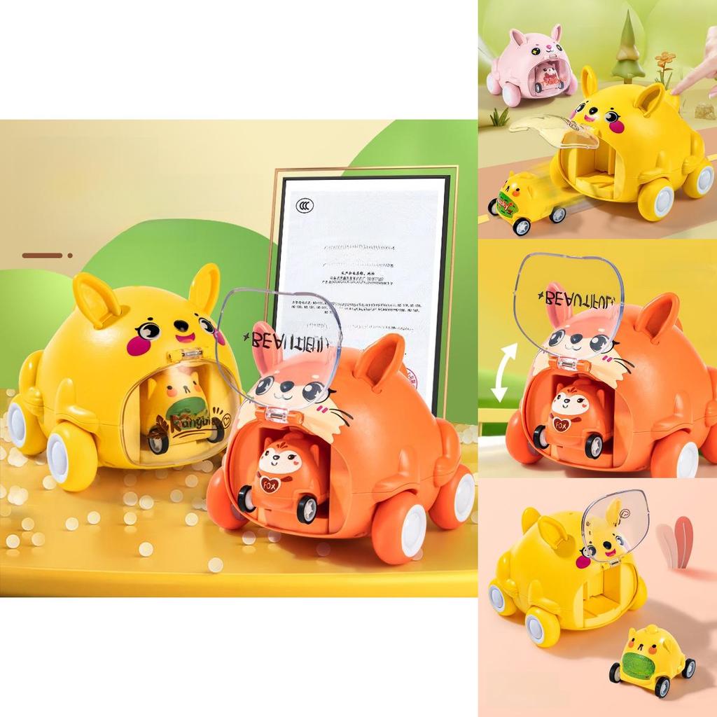 Animal Inertia Toy Car For Kids With Plastic Material And Interactive Play