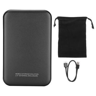Tragbares 2,5-Zoll-SATA-zu-USB-3.0-Festplattengehäuse mit Datenkabel und Aufbewahrungstasche für Laptop und Desktop (Nicht