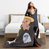 Bubu Dudu Halloween Blanket Ghosts Bats Witches Fuzzy Novelty Soft Throw Blanket for Chair Covering Sofa Autumn/Winter,