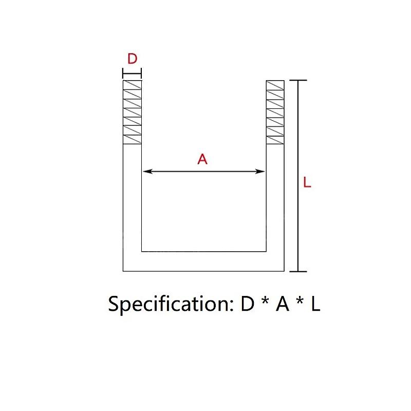304 Stainless Steel M6 M8 M10 M12 Square Bolt U-screw Square Clamp Square Pipe Clamps Right Angle Bolt With Baffle