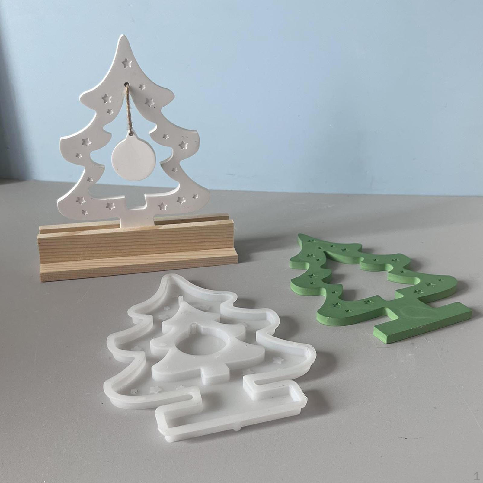 

Christmas Tree Plug in Ornament Silicone Model Reusable Easy to Demould Xmas Decoration Resin