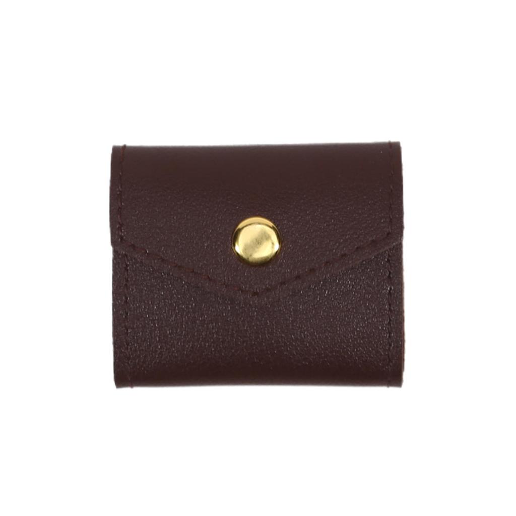 Cute Mini Jewelry Storage Bags Microfiber Leather Gifts Earring Ring Organizer Snap Button Necklace Packaging Pouch