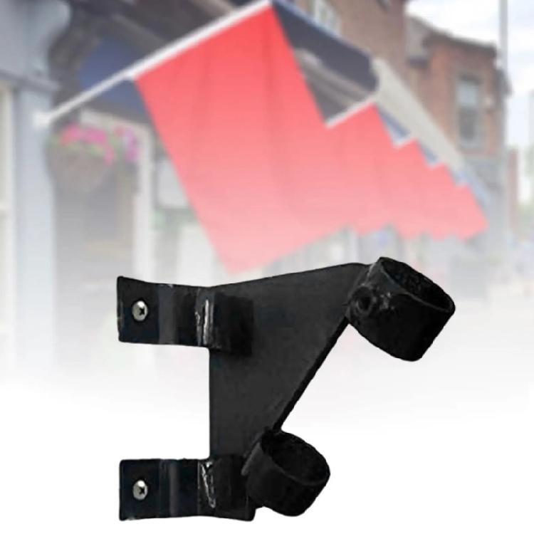 Anti Rusts Aluminum Flag Brackets Outdoor Wall Mount Regulable Clamps Safe Rails Fence Installation