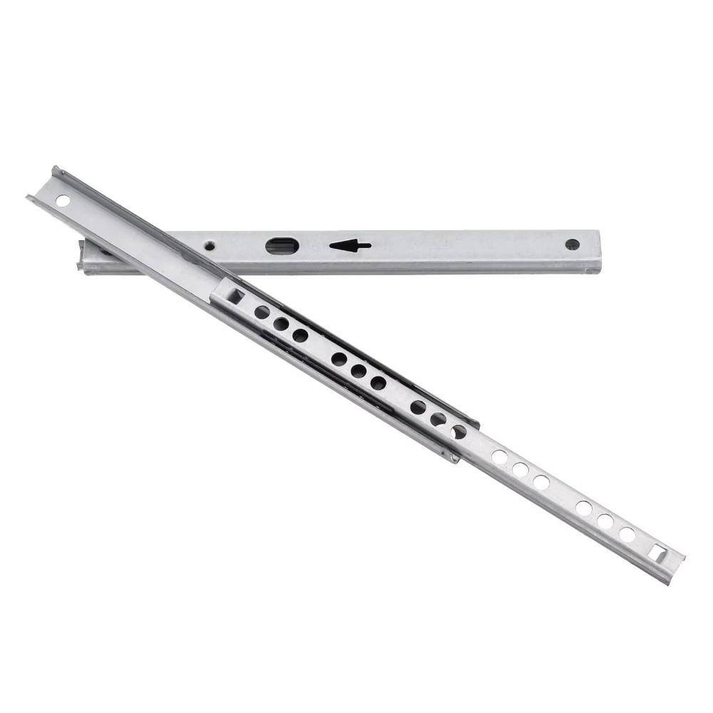 2PCS Two Way Slide Bearing Drawer Slides Smooth Glide Steel Ball Bearing Slide Kitchen Cupboard