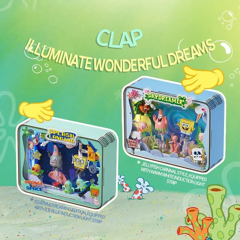 SpongeBob SquarePants Building Blocks Cartoon Characters Patrick Star Po Frame Bricks Set Desktop Decoration Kids DIY Toys