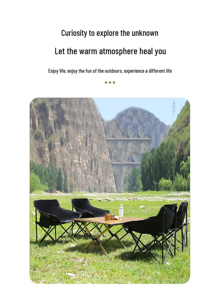 Moon Chair Outdoor Portable Folding Chair for Beach, Camping, Fishing, and Sketching