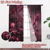 2D flat printing 2pcs Curtain Curtains Spring Cherry Blossoms(1) Digital Printed Polyester Drapes Holiday Decorations for