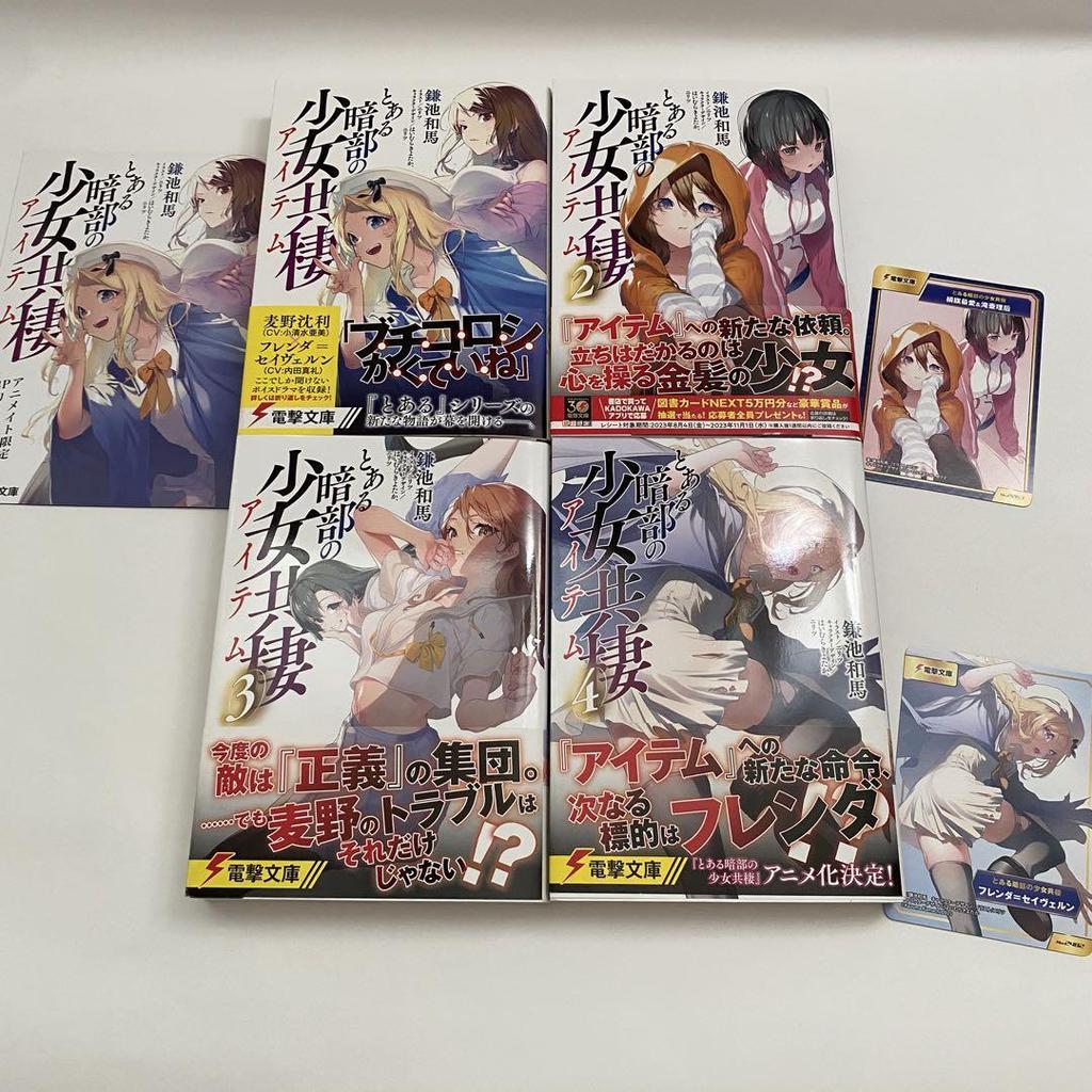 [USED] A Certain Dark Side of Girl Coexistence Manga Novel Complete Set First Edition with Bonus