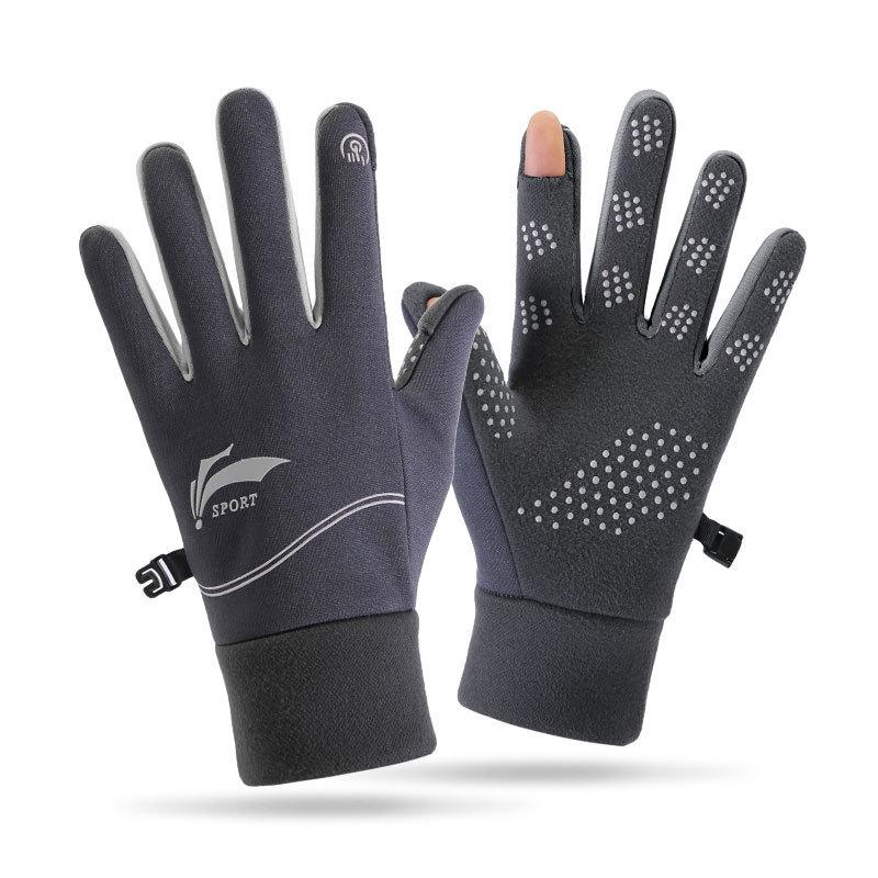 Warm Gloves Outdoor Riding Couples Driving Anti-slip Wear Resistant Durable Plus Velvet Thickened Winter Cold Proof Gloves