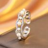 S925 Silver French Pearl Ring Women's Niche Design Light Luxury High-end Index Finger Ring Jewelry