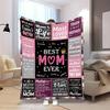 GUOYU Blanket 1pc Pink Warm Blanket Birthday GIft For Mom Cozy Fluffy Flannel Blanket for Home Living Room Bedroom Decor 2026 New Year Gift