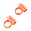 1 Pair Drum Sticks Aid Silicone Finger Controller Jazz Drumstick Control Clip for BeginnersOrange White