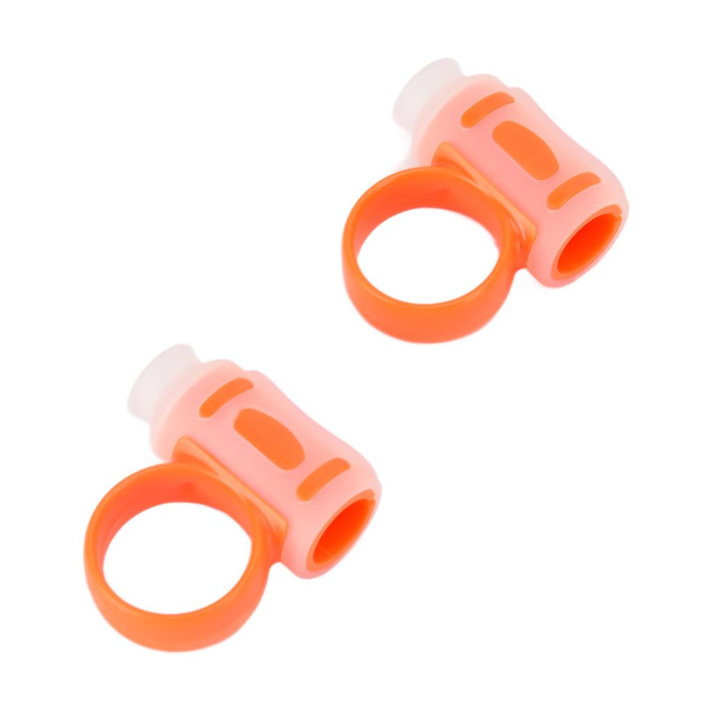 1 Pair Drum Sticks Aid Silicone Finger Controller Jazz Drumstick Control Clip for BeginnersOrange White