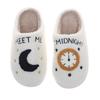 New Winter Cotton Slippers Lamb Wool Neutral Slippers Home Moon Clock Warm Indoor Comfort