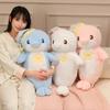 Adorable Dolphin Plush Blue Pink White With Sleep Cap And Yellow Star Design Kawaii Stuffed Ocean Accent Bedroom Cuddly