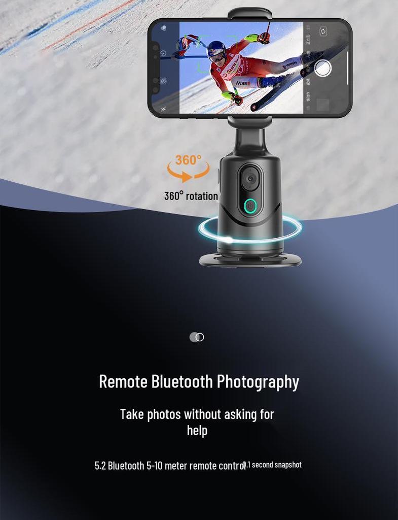 Q12 Smart Tracking Gimbal: AI Face Recognition 360° Live Streaming Phone Stabilizer Stand