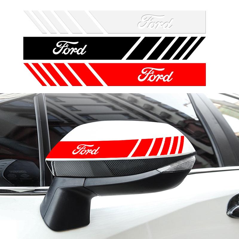 Avtomobilning orqa ko'rinish oynasi yon chizig'i stikeri, Ford Focus Mondeo MK1 MK2 MK4 MK3 Fiesta ST Line Kugo Transit Escape Fusion Explorer uchun avtomobil kuzovi