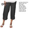 Women Pants Elastic Waist Mid-rise Wide-Leg Casual Pants with Pockets Solid Color Long Trousers Daily Wear