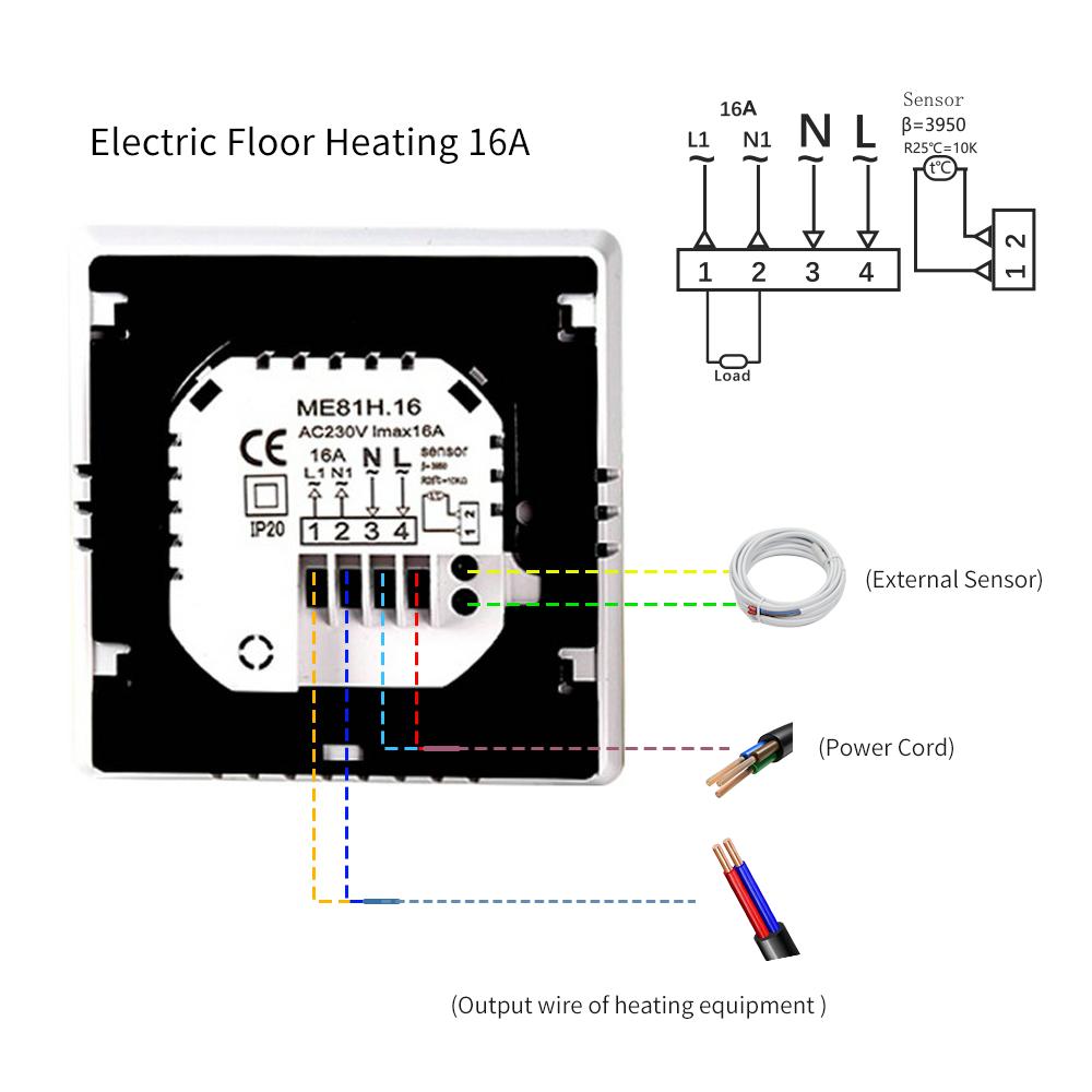 Tuya Smart Thermostat For Underfloor Heating Wifi Thermostat Floor Heating Controller Warm Floor Temperature Controller Alexa 220-240V