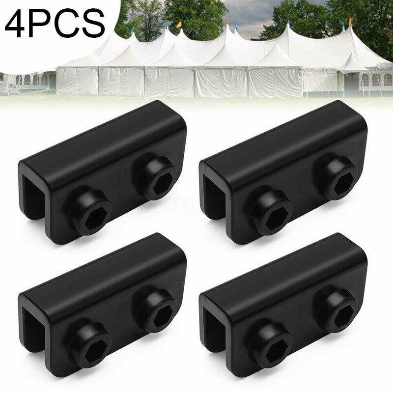 Adapter Rectangular Bracket 1PC/4 PCS 2-Way Black Glass Fiber Pole Pop-up Connector Rectangular Replacement Spare