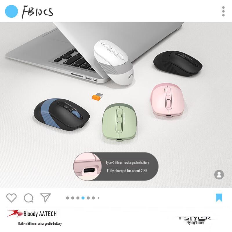 A4TECH FB10CS Silent Multi-Device Wireless Bluetooth Mouse