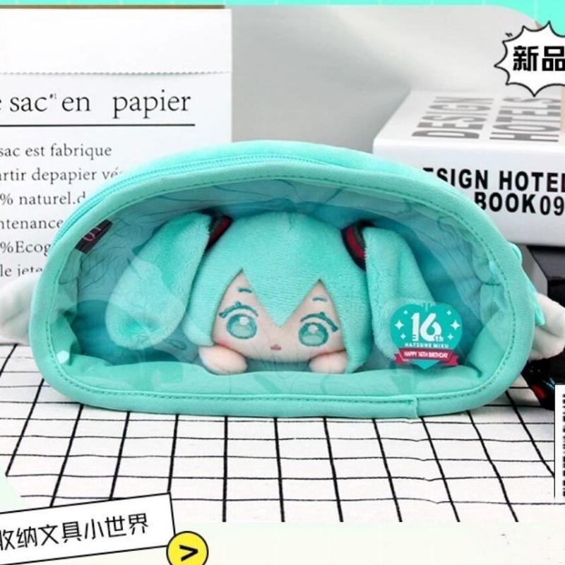 Anime Deux Dimensions Hatsune Miku Figurine Souple Trousse à Crayons Toon Périphérique Peluche Douillette Sac de Rangement Petite Commode à Papeterie Cadeau