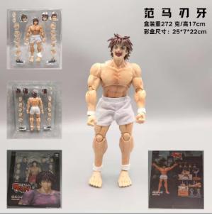 Hot 17cm Hanma Baki Figure Baki Action Figures Figurine Pvc Statue Collection Model Toy Desk Decoration Christmas Gifts