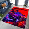 1PC Car, drift, striking, red background Carpet for Living Room Bedroom Sofa Home Decor Rus Non-slip Floor Mat Luxury Gift
