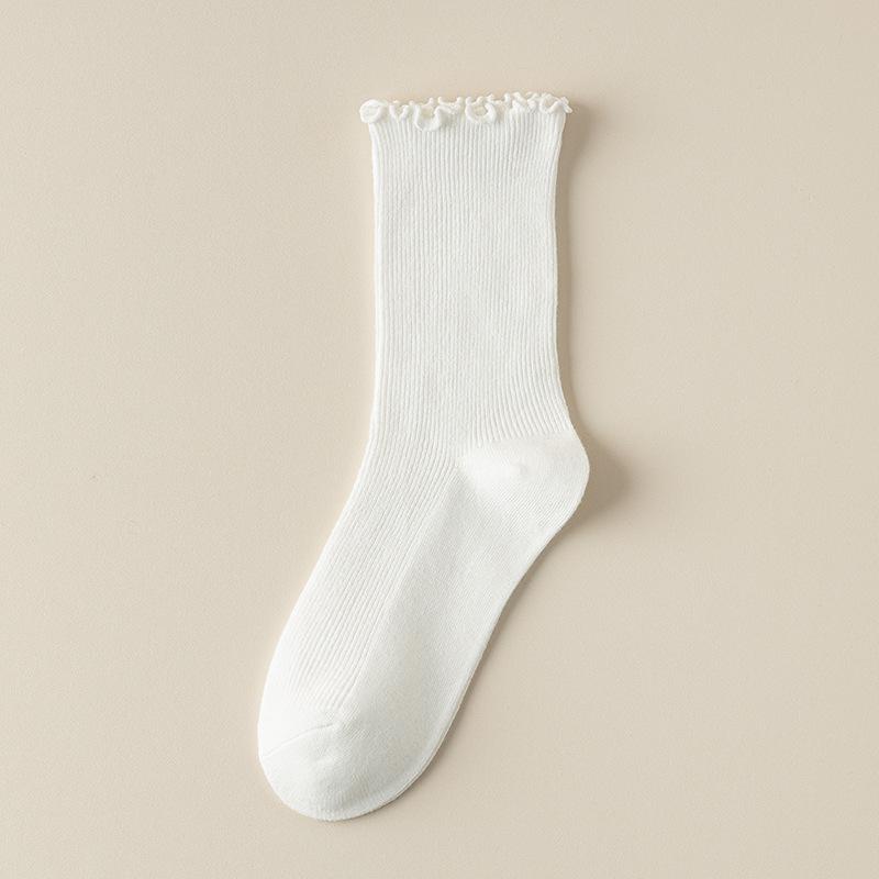 

«Милые женские носки из японского кружева из хлопка»: Весна/Осень, тонкий стиль, JK College Look One size белый