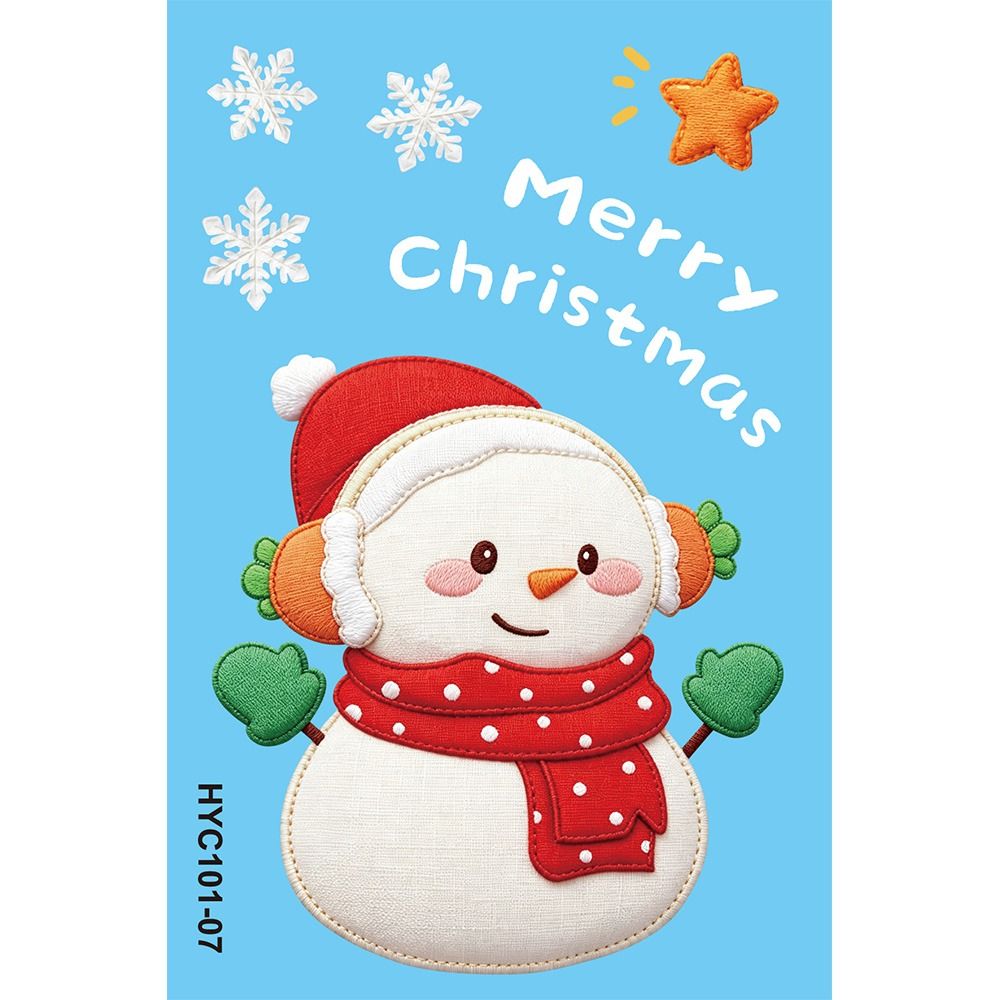 9Pcs PVC Christmas Window Stickers Removable Christmas Static Stickers  New Year Party Decor