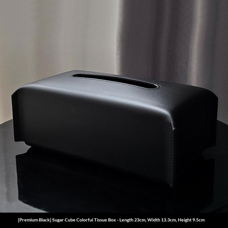 

Luxury Tissue Box Leather Napkin Case Paper Cover Living Room Tissue Paper Holder Desktop Home Tabletop Decoration чорний