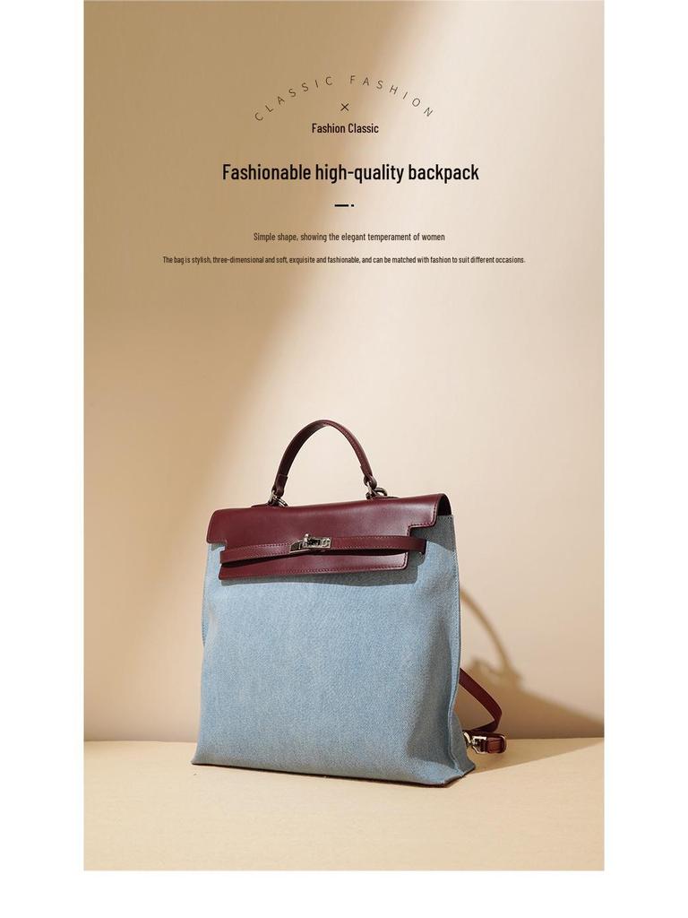 2025 Women's Large Genuine Leather Backpack & Crossbody Bag