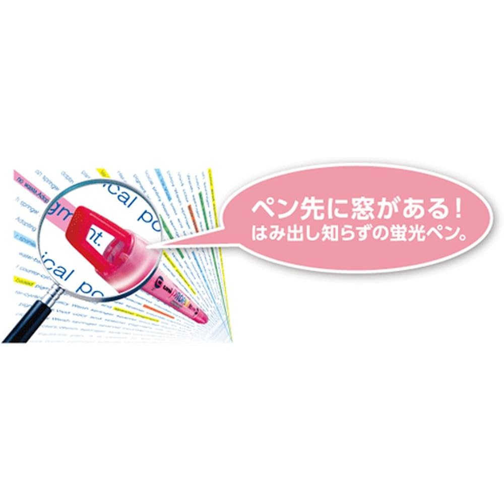 Mitsubishi Pencil Highlighter Pus102T.2 Window Bold+Fine Yellow PUS102T.2 10-Pack