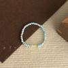Blue Wave Streamer Mung Bean Glazed Beaded Bracelet Women's High-end Sense Light Luxury Niche New Chinese Cold Sense Versatile Jewelry