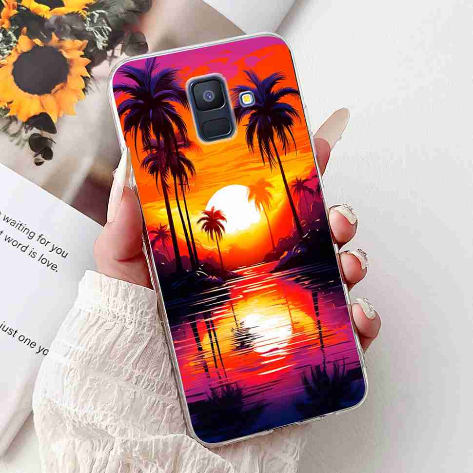 For Samsung Galaxy A6 2018 5.6" Case SM-A600F Soft Silicone TPU Cover For Samsung a6 A6 2018 SM-A600FN New Butterfly Phone Cases