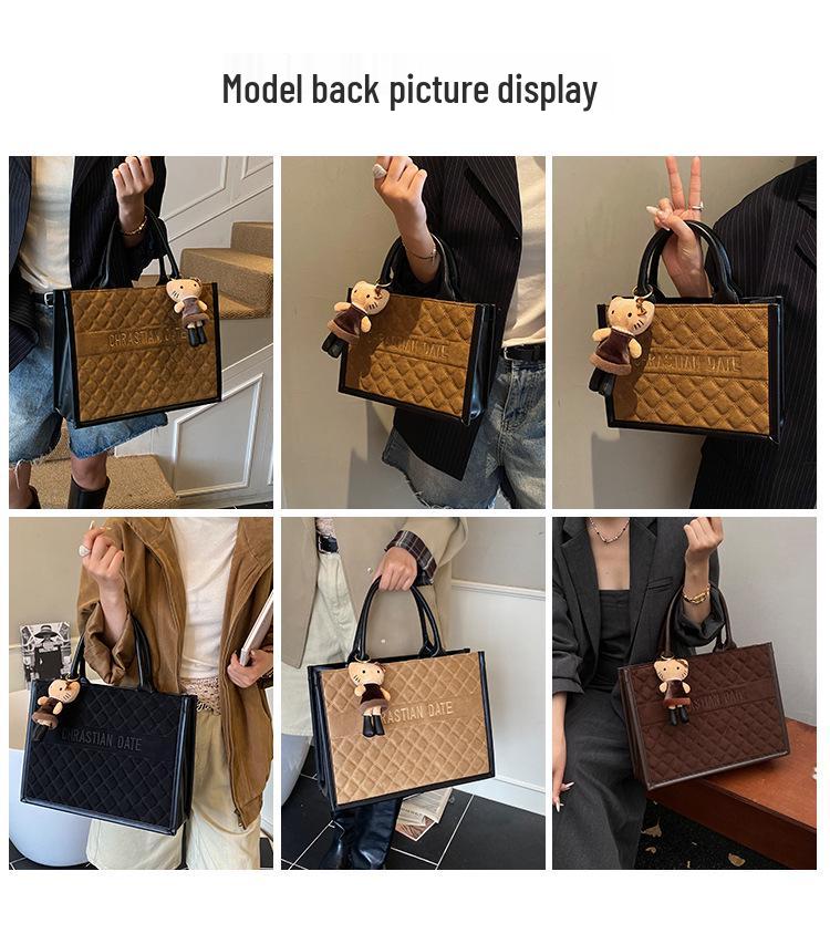 Women's Large Capacity Fashionable Handbag - 2025 Autumn Trend, Versatile High-End Shoulder Bag