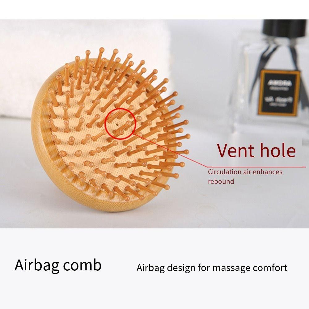 Handheld Scalp Massage Brush Portable Acupoint Meridian Brush Bamboo Airbag Hair Comb  Beauty Tool